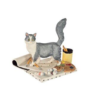 Lowell Davis Renoir Figurine 1984 Schmid Made Scotland Cat Walking Paint